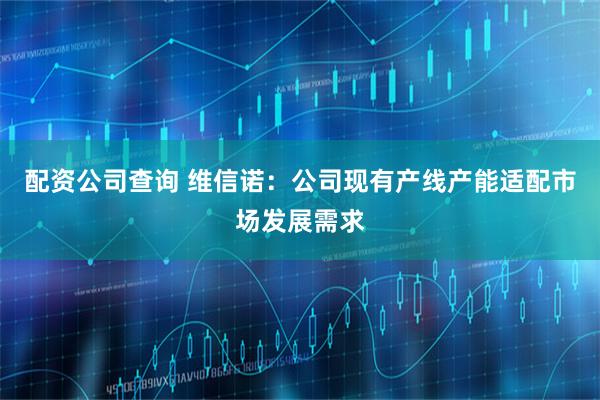 配资公司查询 维信诺：公司现有产线产能适配市场发展需求