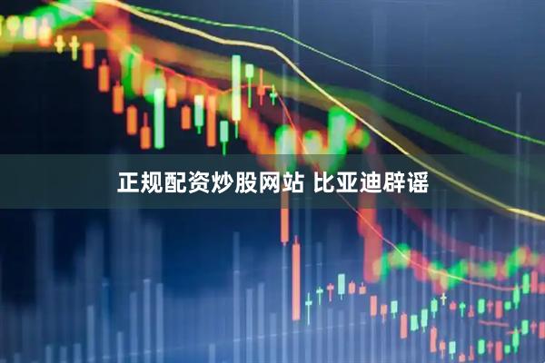 正规配资炒股网站 比亚迪辟谣